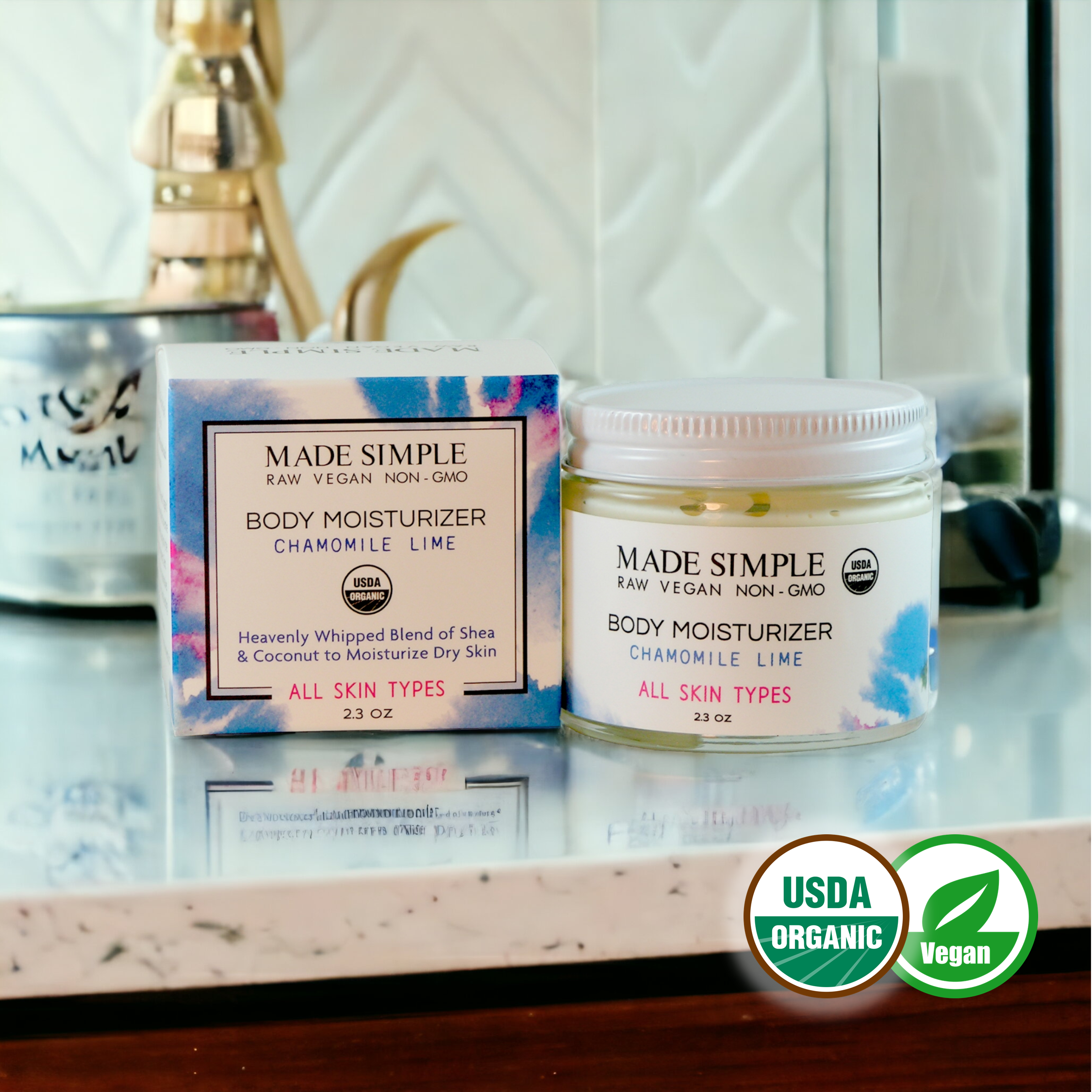 Chamomile Lime Moisturizer - Certified Organic, Vegan & Cruelty-free